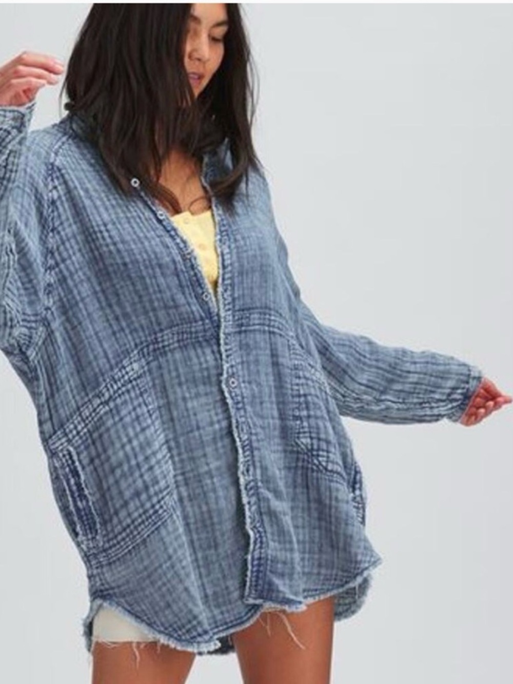 We The Free Summer Daydream Indigo Shirt - Women's Size S